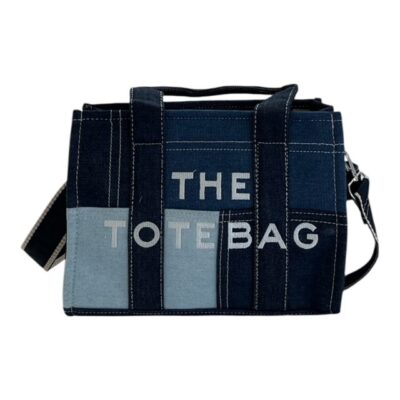 Τσάντα Χειρός Ώμου Navy Blue Στυλ Tote