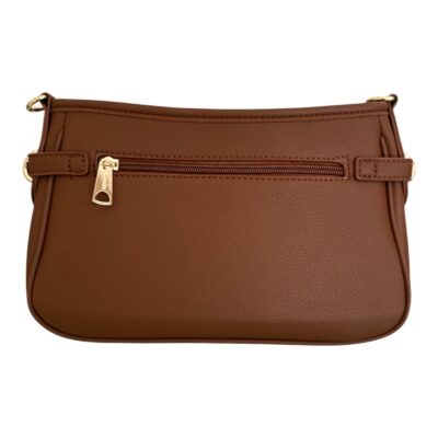 Alternative view of Γυναικεία Τσάντα Ώμου Χιαστί Σε Χρώμα Ταμπά Μικρή