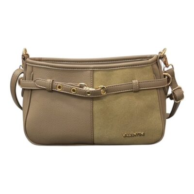 Γυναικεία Τσάντα Ώμου VALENTINI ΜπεζΤαμπά Με Σουέτ Λεπτομέρεια