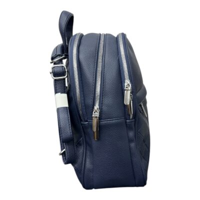 Alternative view of Κομψό Backpack Navy με Καπιτονέ Υφή & Μεταλλικές Λεπτομέρειες